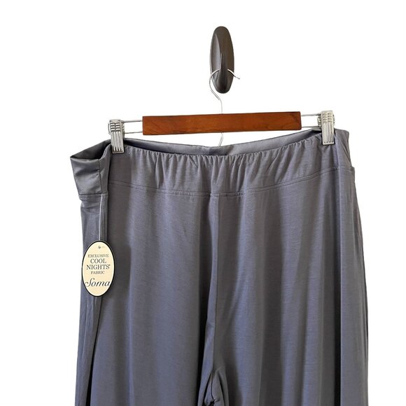 Soma NEW Camellia Lace Pajama Pant In Excalibur Grey Size L - Picture 9 of 16